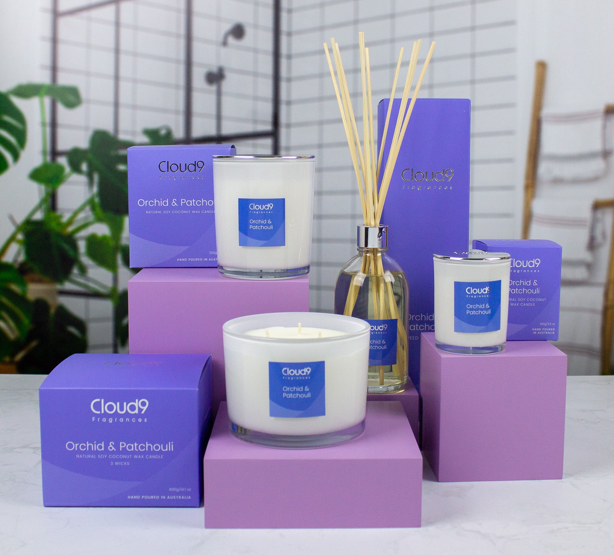 Orchid & Patchouli Scented Candle 3 Wick