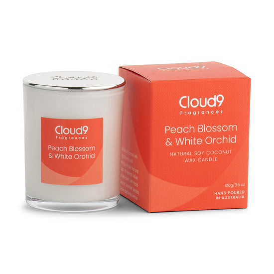 Peach Blossom & White Orchid Scented Candle Small