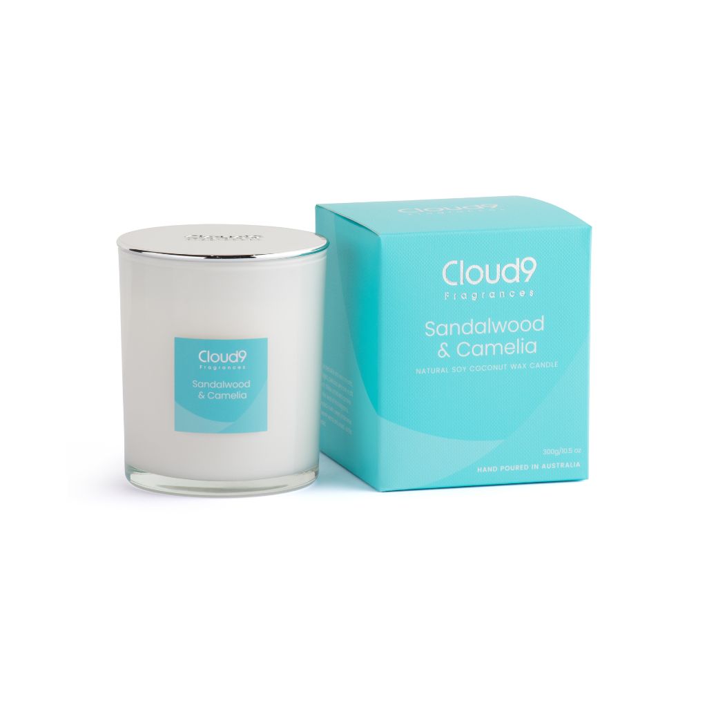 Sandalwood & Camelia Scented Candle