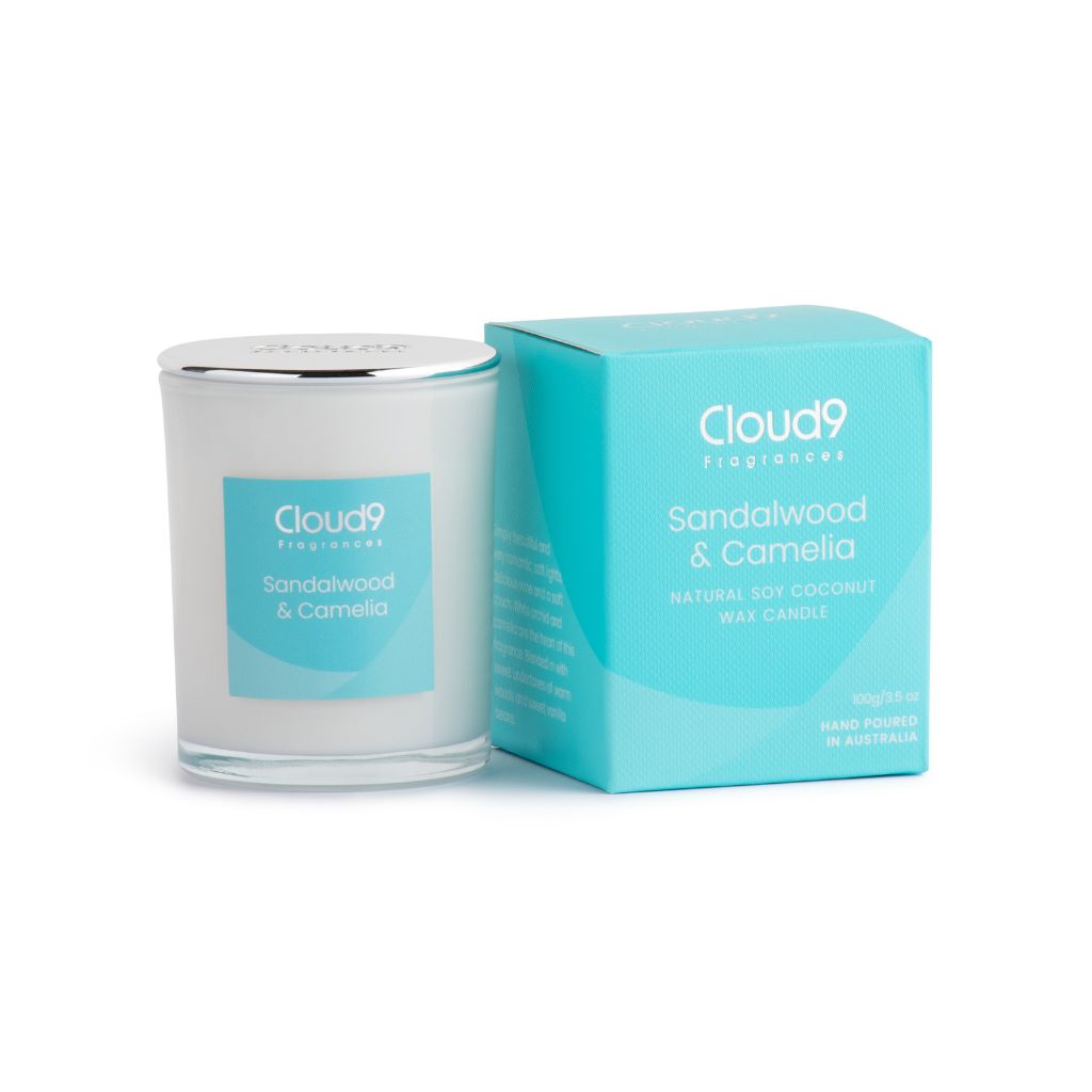 Sandalwood & Camelia Scented Candle Small