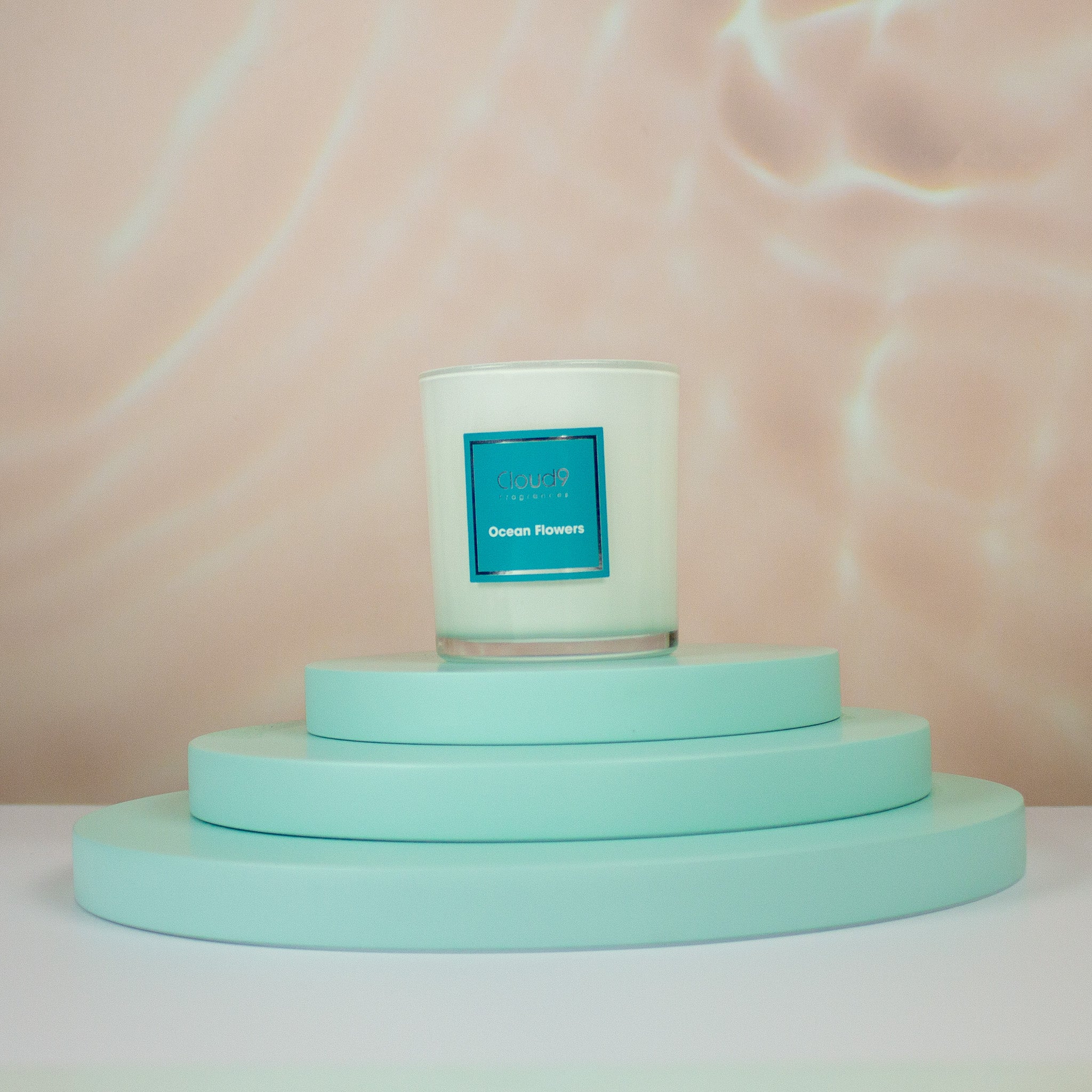Ocean Flowers Scented Candle Glass
