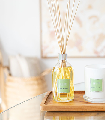 Lounge room Fragrance reeds and candles