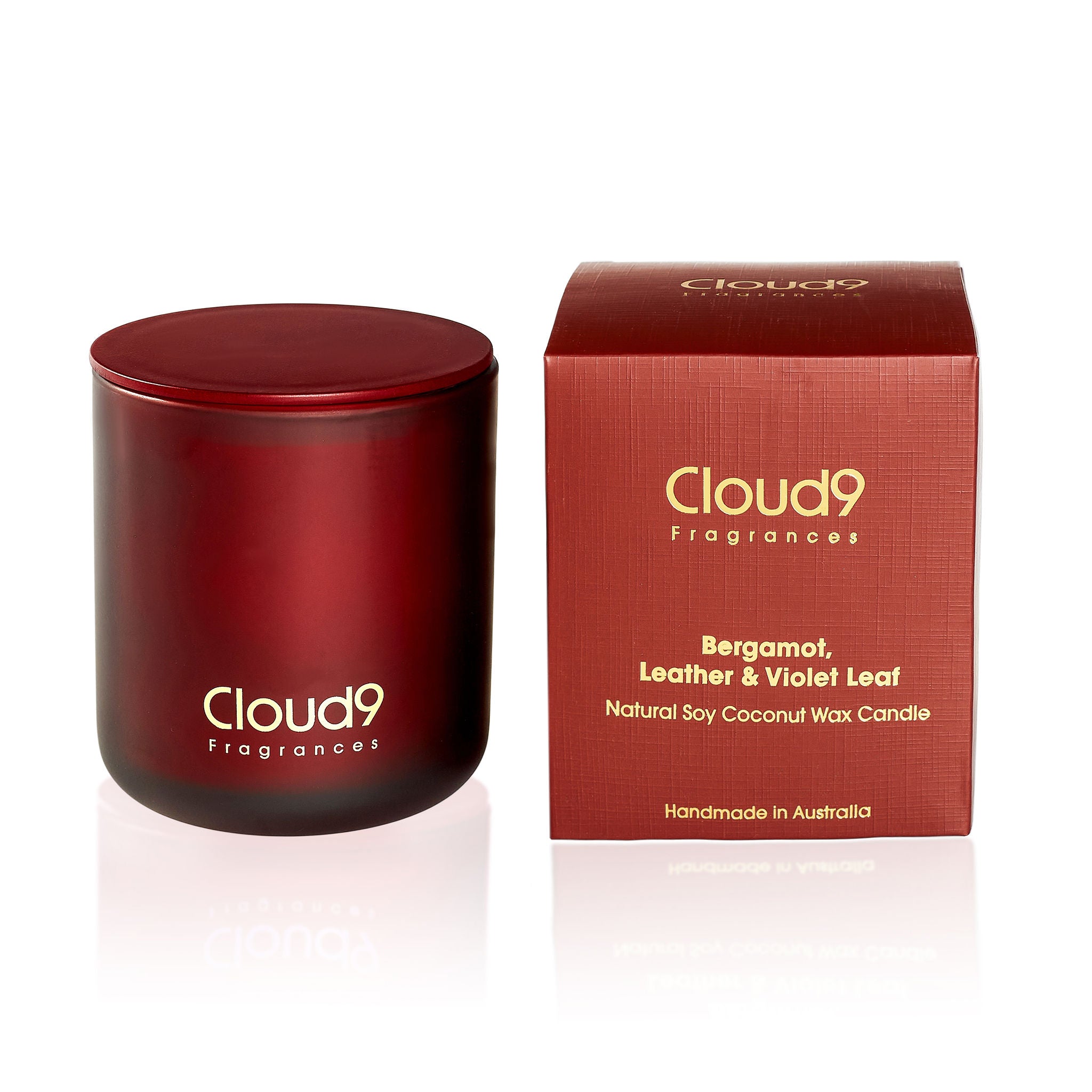 Bergamot, Leather & Violet Leaf Scented Candle