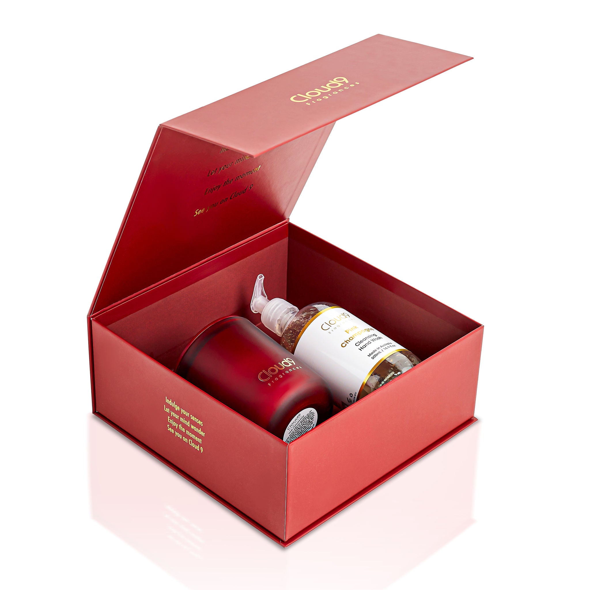 Pink Champagne Candle & Hand Wash Gift Set