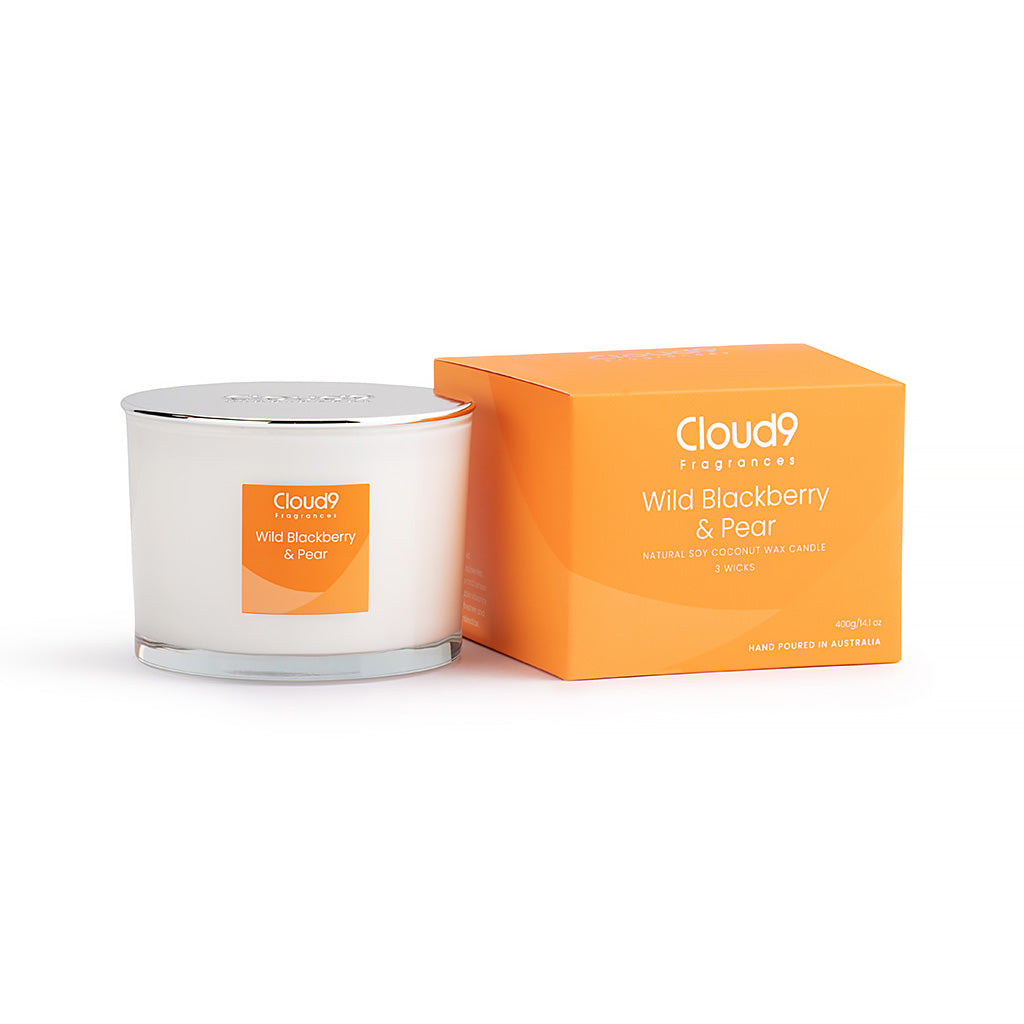 Wild Blackberry & Pear Scented Candle 3 Wick