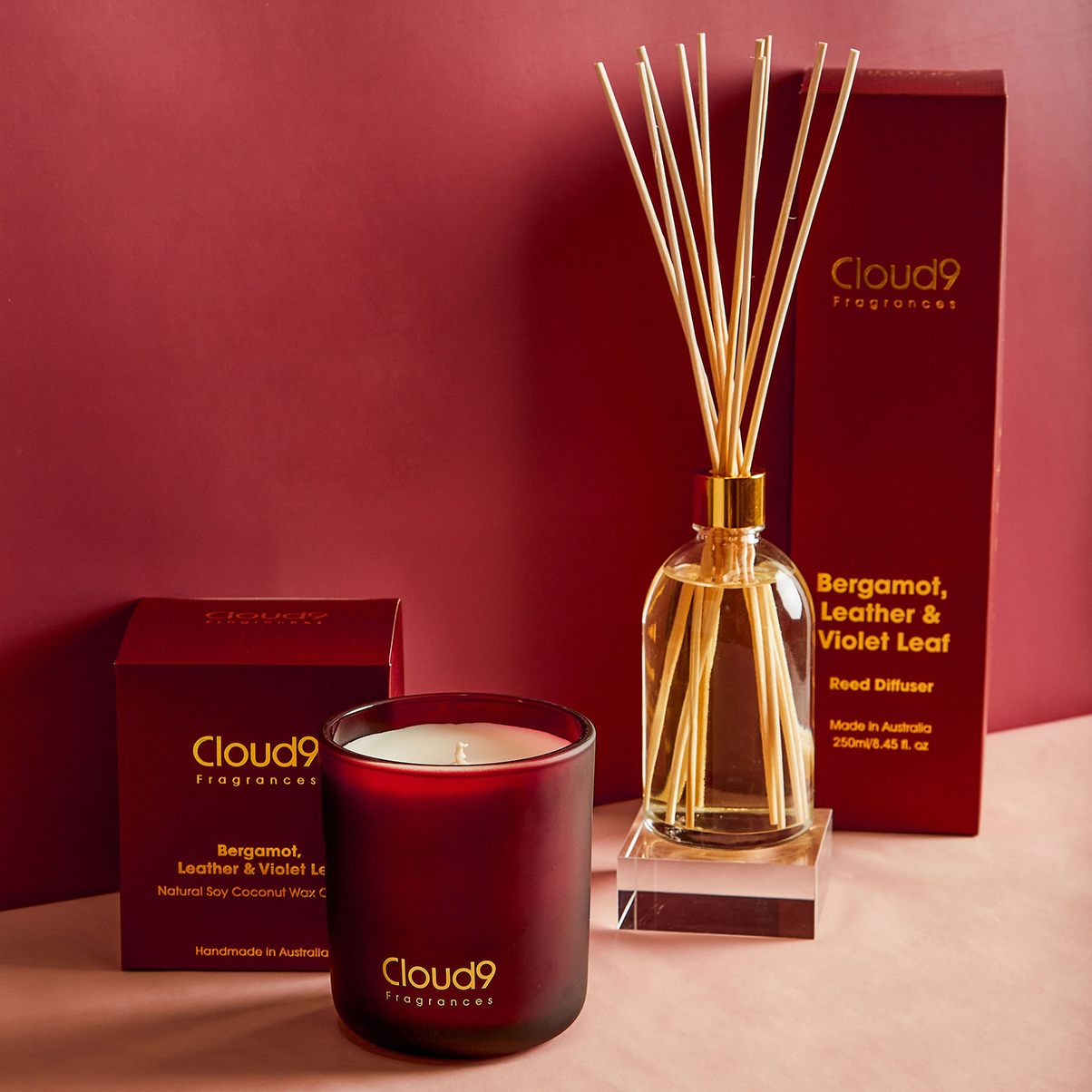 Bergamot, Leather & Violet Leaf Reed Diffuser