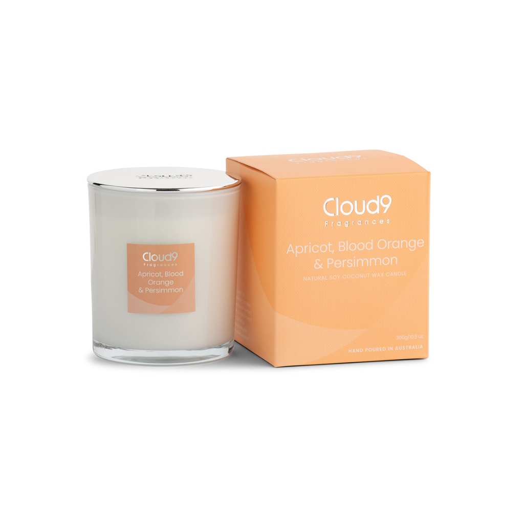 Apricot, Blood Orange &amp; Persimmon Scented Candle