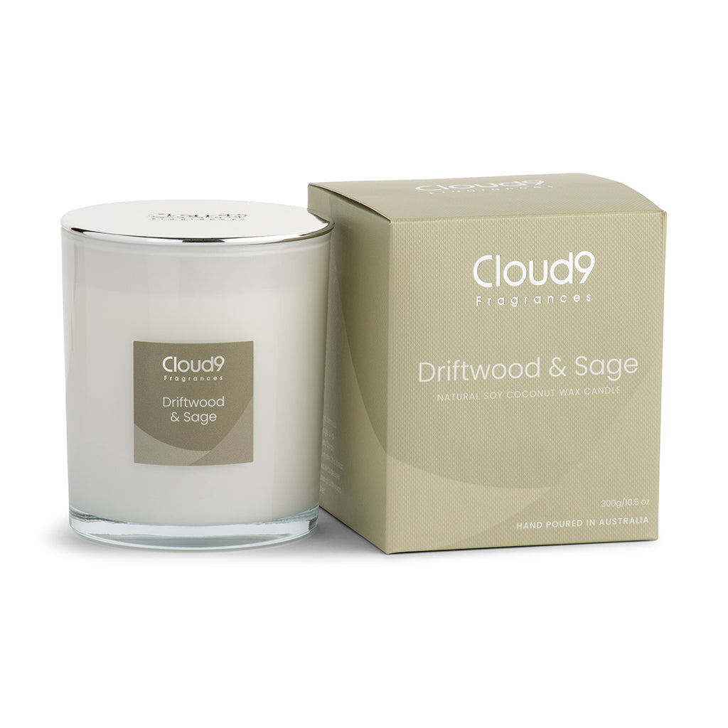 Driftwood &amp; Sage Scented Candle