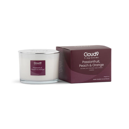 Passionfruit, Peach &amp; Orange Scented Candle 3 Wick