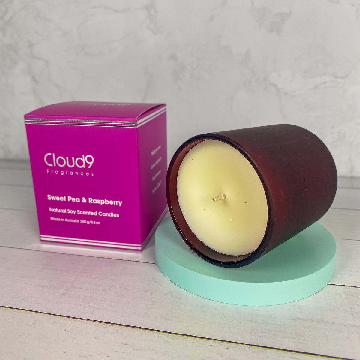 Sweet Pea Raspberry Sweet Pea & Raspberry Scented Candle Large – Cloud Nine Fragrances