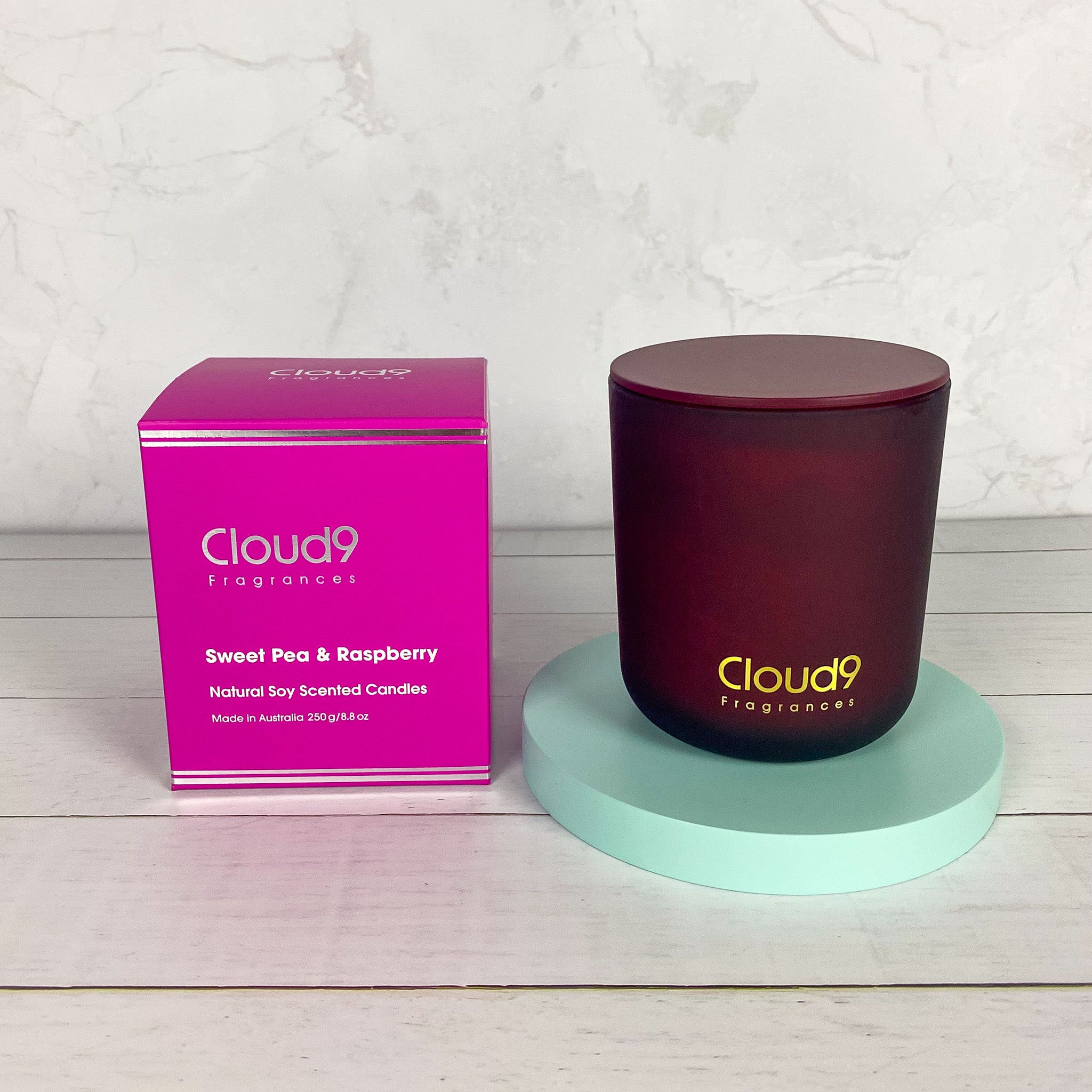 Sweet Pea Raspberry Sweet Pea & Raspberry Scented Candle Large – Cloud Nine Fragrances