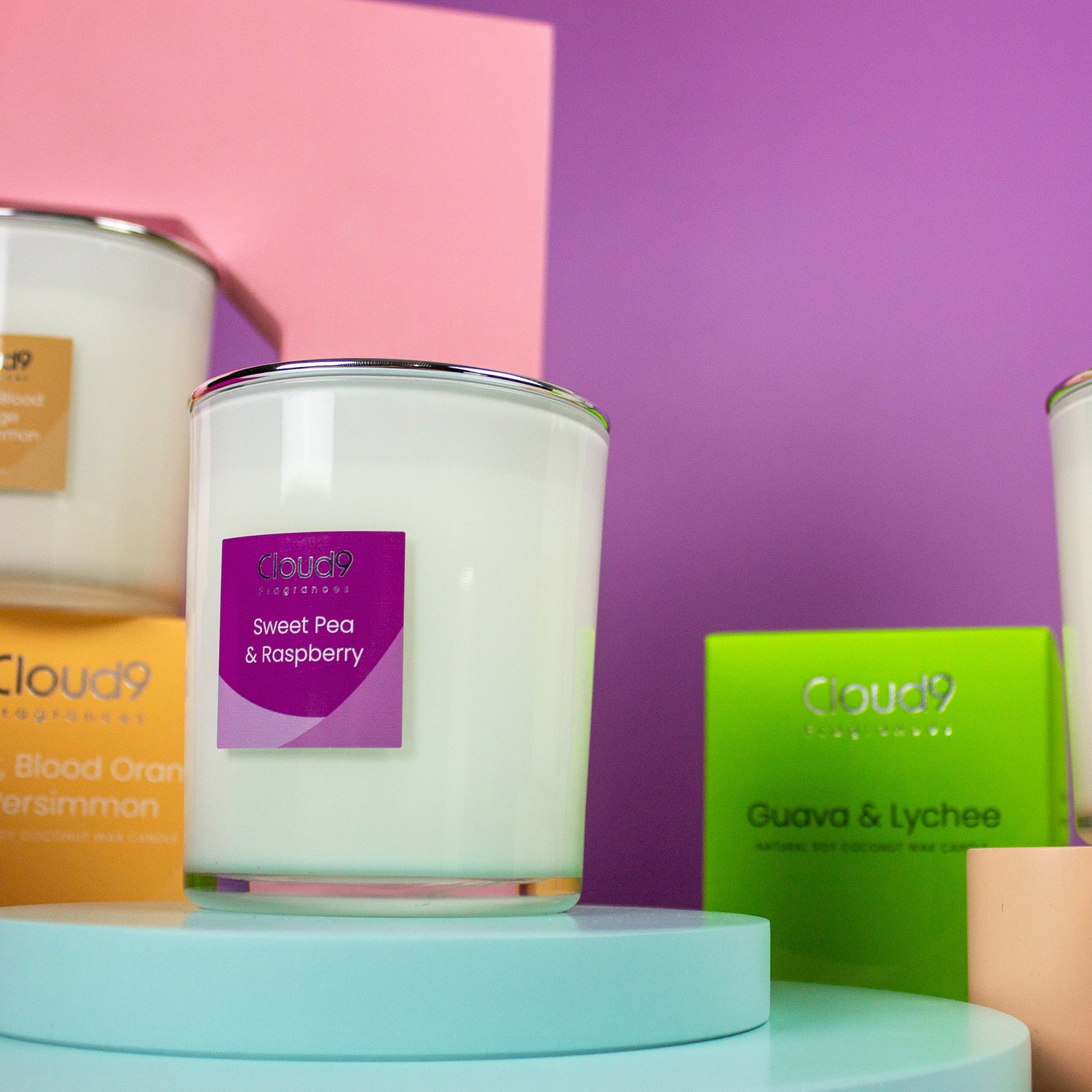 Sweet Pea Raspberry Sweet Pea & Raspberry Scented Candle Small – Cloud Nine Fragrances