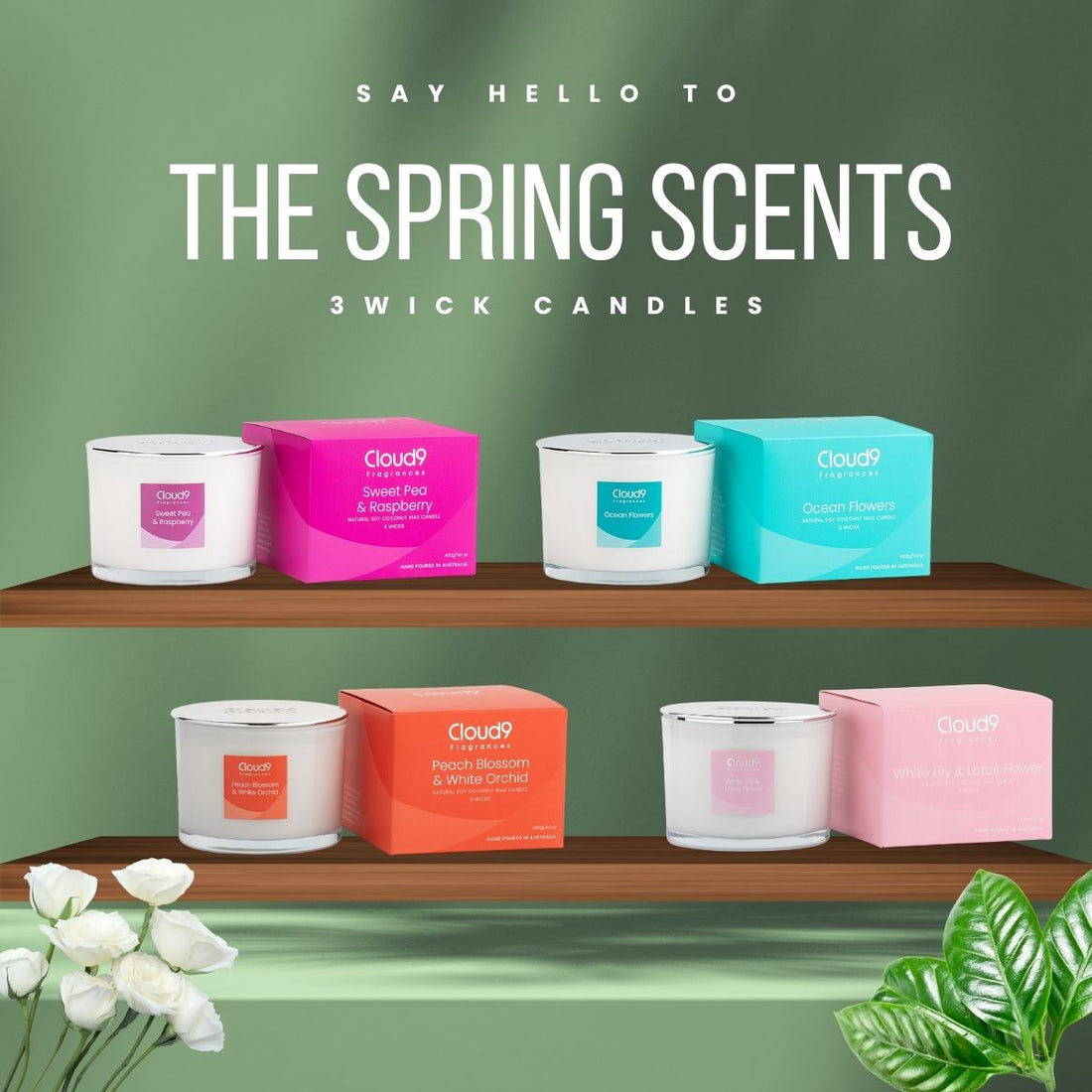 Spring Scents Bundle Set 3 Wick Candles