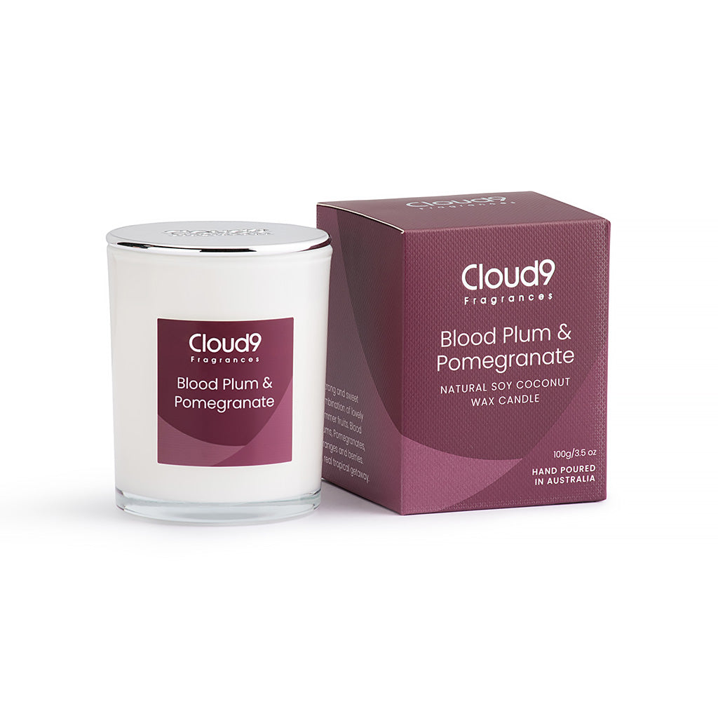 Blood Plum &amp; Pomegranate Scented Candle Small