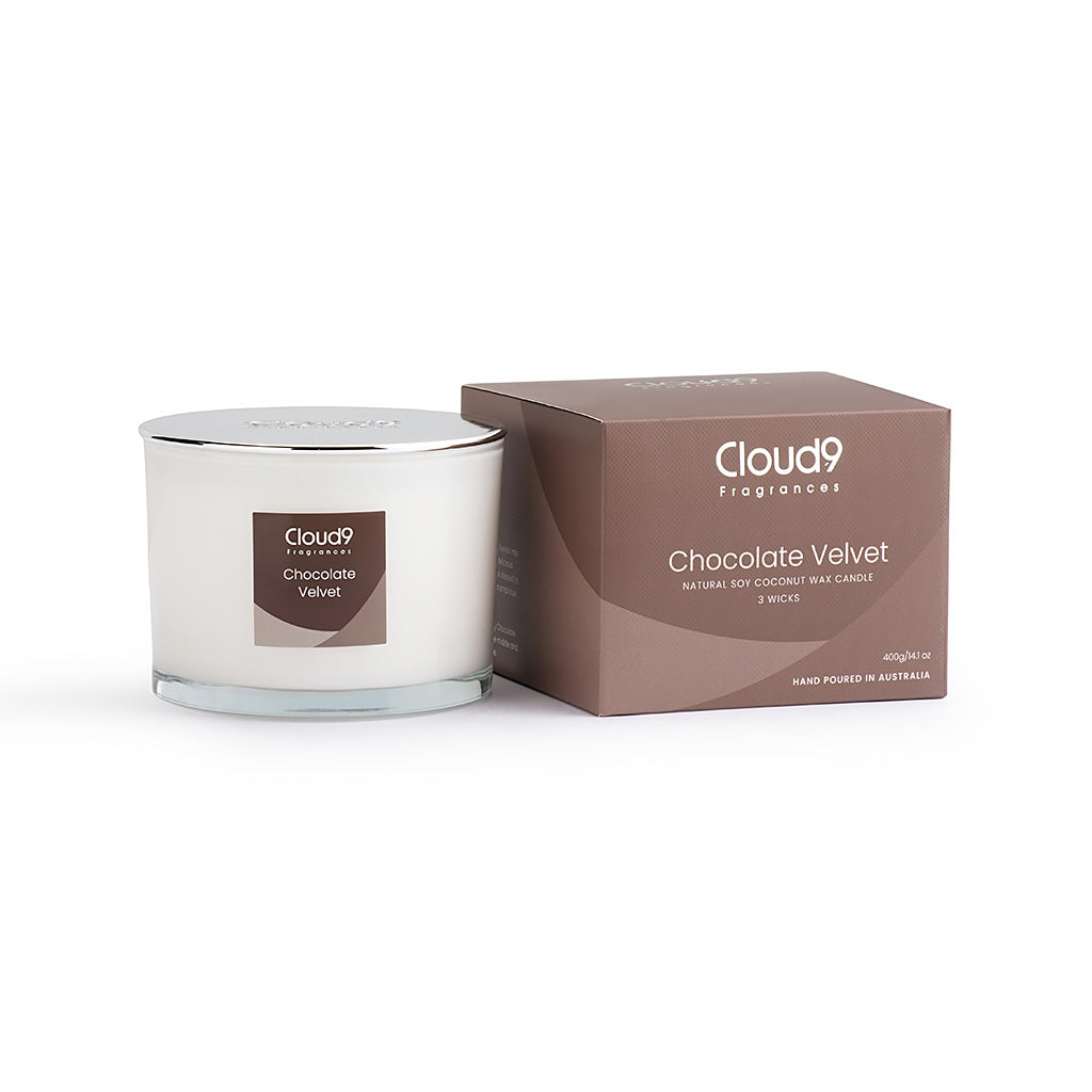 Chocolate Velvet Scented Candle 3 Wick