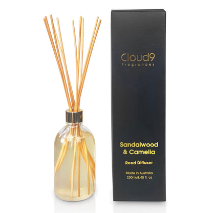 Sandalwood &amp; Camelia Reed Diffuser - Black Box