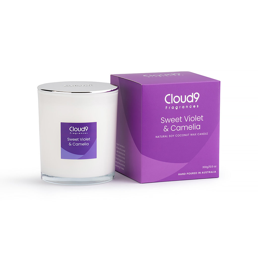 Sweet Violet &amp; Camelia Scented Candle